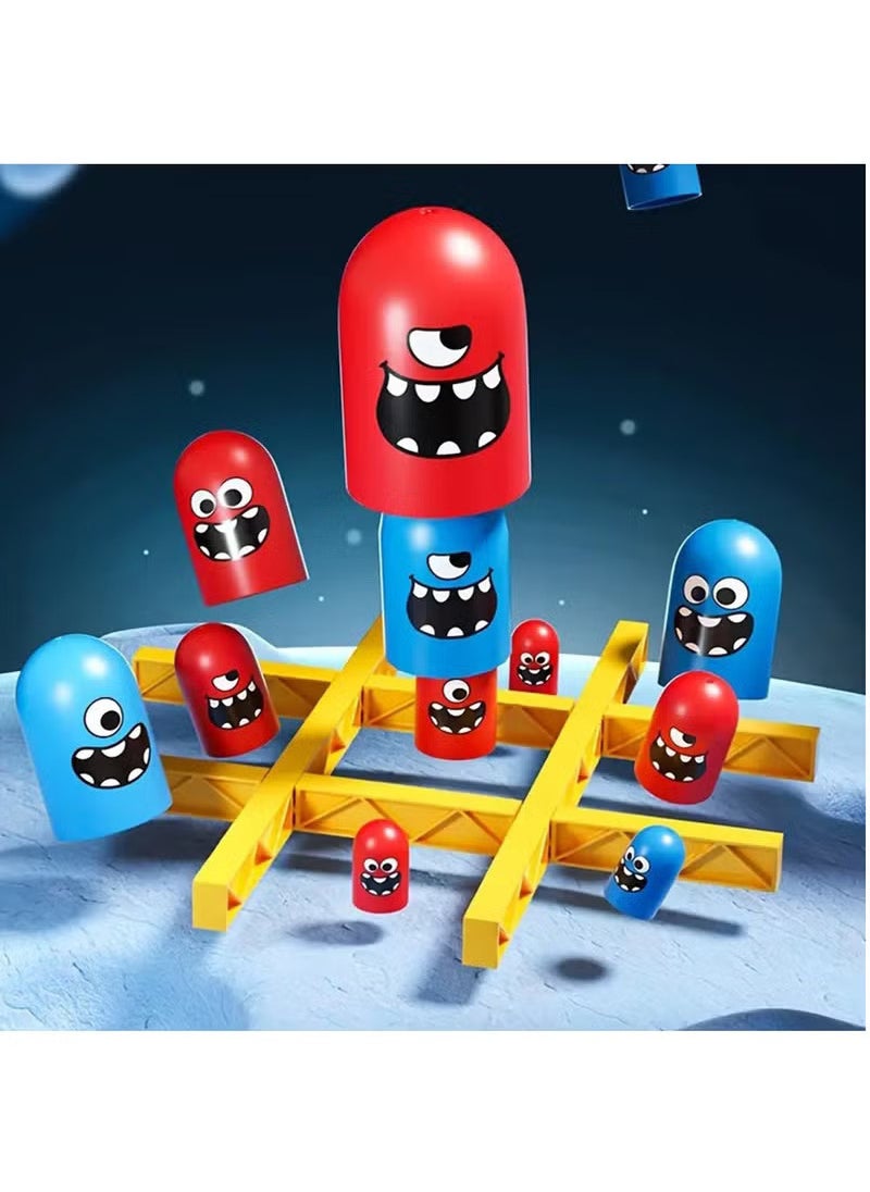 YelaJoy New Tic Tac Toe Games, Board Game for Kids, Head to Head Games, Family Games, Cartoon Monster Themed Pieces - Educational Toy for Children Ages 3-8 Years Old  - Image 1