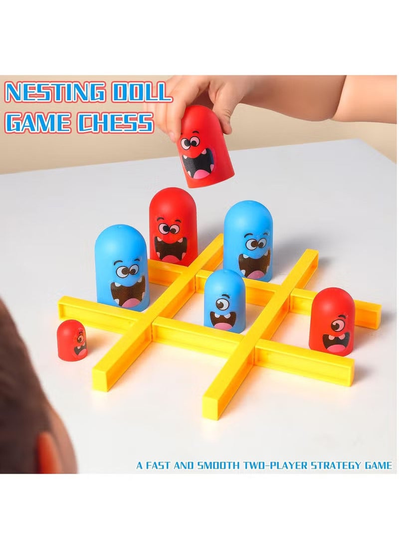 YelaJoy New Tic Tac Toe Games, Board Game for Kids, Head to Head Games, Family Games, Cartoon Monster Themed Pieces - Educational Toy for Children Ages 3-8 Years Old  - Image 4