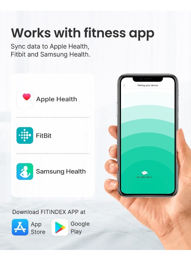 Bluetooth Body Fat Scale, Smart Wireless Digital Bathroom Weight Scale Body Composition Monitor Health Analyzer With Smartphone App For Body Weight, Fat, Water, Bmi, Bmr, Muscle Mass