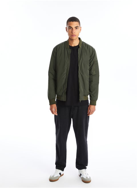 Standard Fit College Neck Men's Bomber Coat