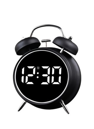 Twin Bell Alarm Clock, LED Display Digital Clock with Night Light, USB RechargeableBattery Operated Loud Bell Metal Alarm Clock for Office Bedroom Black - pzsku/ZF66B87709D4BD30247B4Z/45/_/1737546828/6f4722b9-ab3b-4a8c-99fa-3f4bd7fa1faf