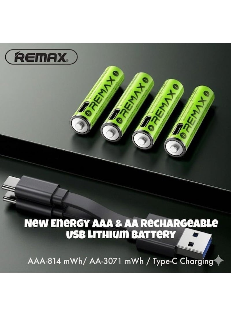 REMAX AA02 USB Rechargeable AAA Batteries (4PCS)