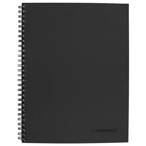 Cambridge Limited Business Notebook, Action Planner, 7-1/4" x 9-1/2", 80 Sheets, Flexible Soft Touch Cover, Wirebound, Gray (06122) - Image 1