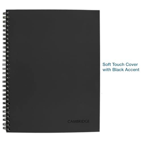 Cambridge Limited Business Notebook, Action Planner, 7-1/4" x 9-1/2", 80 Sheets, Flexible Soft Touch Cover, Wirebound, Gray (06122) - Image 5