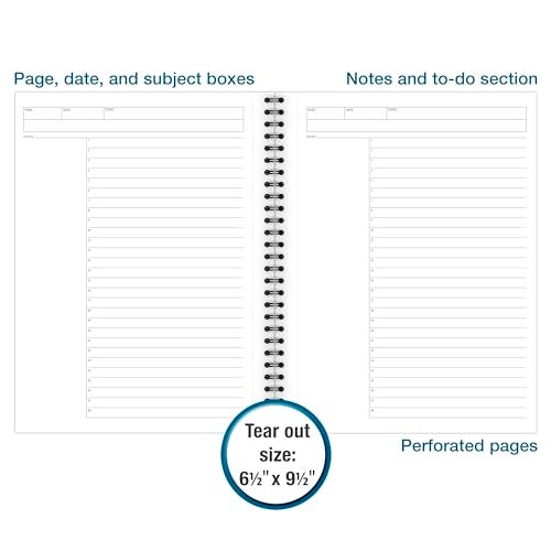 Cambridge Limited Business Notebook, Action Planner, 7-1/4" x 9-1/2", 80 Sheets, Flexible Soft Touch Cover, Wirebound, Gray (06122) - Image 3