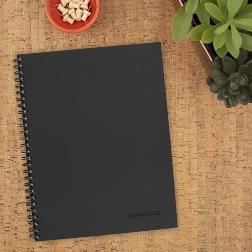 Cambridge Limited Business Notebook, Action Planner, 7-1/4" x 9-1/2", 80 Sheets, Flexible Soft Touch Cover, Wirebound, Gray (06122) - Image 2