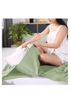 Cuken 115x210cm Sleeping Bag Liner with Storage Bag, Camping Travel Home Bed Sheet, Lightweight Breathable Hotel Compact Sacks (Green)  - Image 4