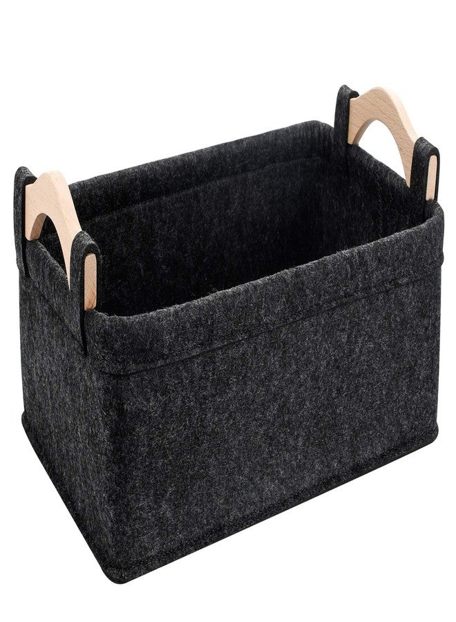KWLET Small Basket Gray Storage Baskets for Shelves Fabric Storage Bins for Living Room Kitchen Playroom Bathroom Toilet Dorm Narrow Storage Basket Organizer Decorative Basket - Image 1