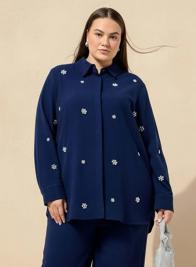 Ulla Popken Ulla Popken Shirt with Embellishment