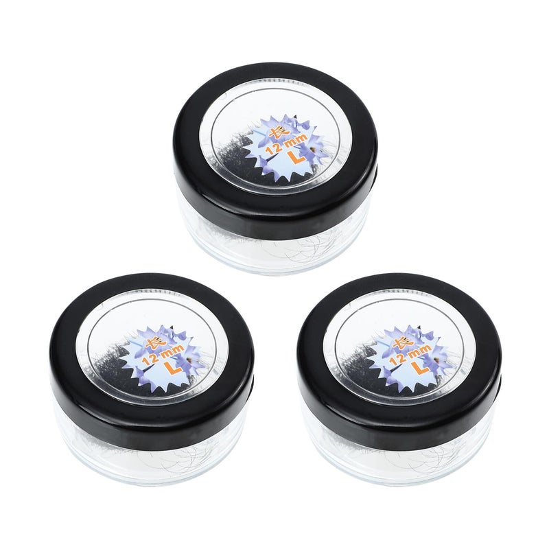 Reusable False Eyelash Practice Trays 3 Boxes L12mm Supplies for Makeup Artists Beginners - Image 2