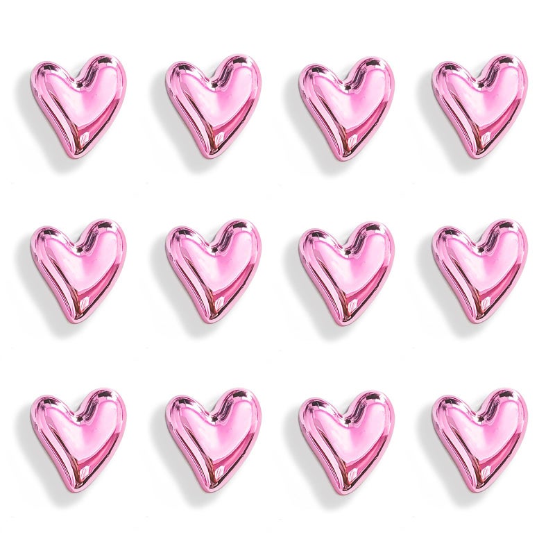 Cross-Border Creative Electroplated Love Heart Fridge Magnets Cute Peach Heart DIY Magnetic Stickers Home Decoration Magnets  Wholesale