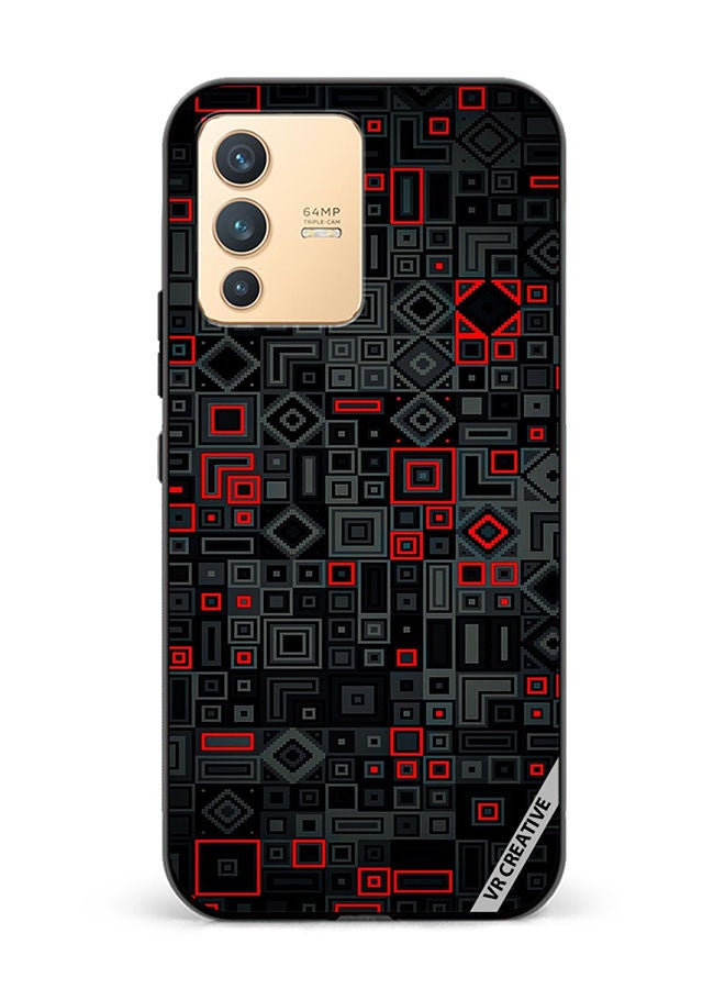 VR CREATIVE غطاء حماية لهاتف فيفو V23 5G بتصميم لوحة الدوائر المتعددة الألوان - Image 1