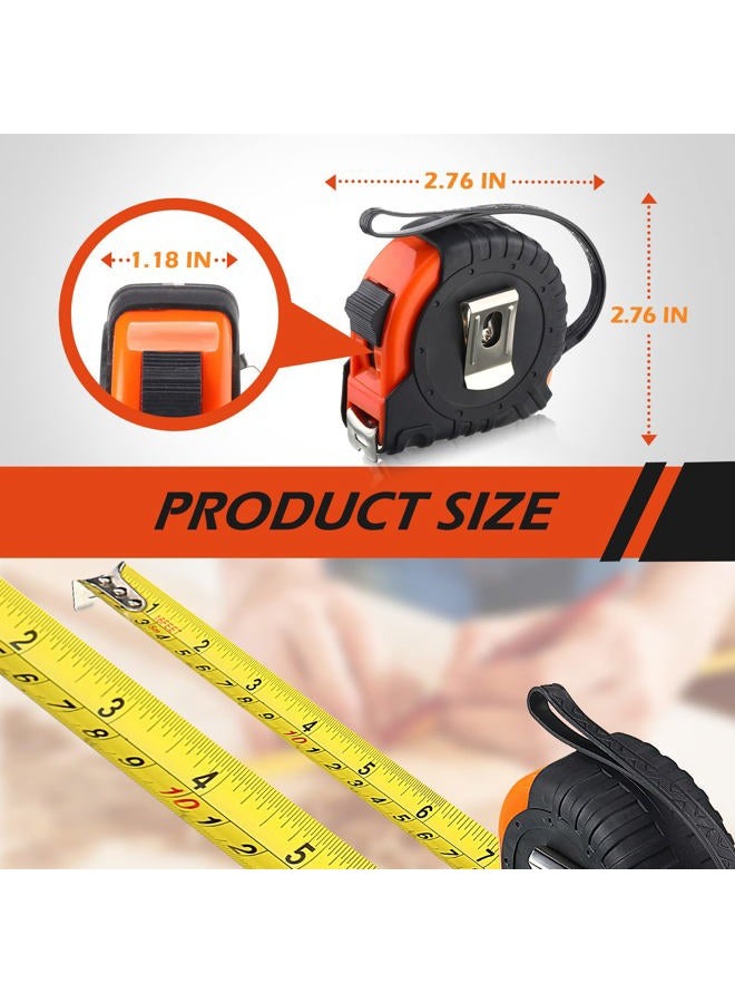 Yunsailing 15 Pack Tape Measure Bulk 16 Feet Retractable Measuring Tape Small Measure Easy Read with Fractions 1/8 Measurement(Orange) - Image 2