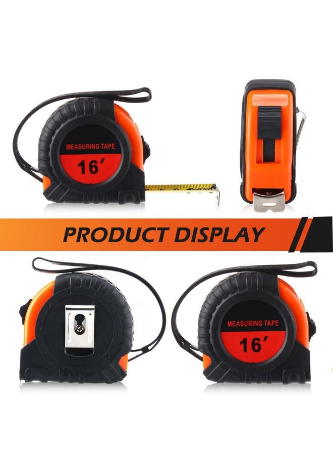 Yunsailing 15 Pack Tape Measure Bulk 16 Feet Retractable Measuring Tape Small Measure Easy Read with Fractions 1/8 Measurement(Orange) - Image 4