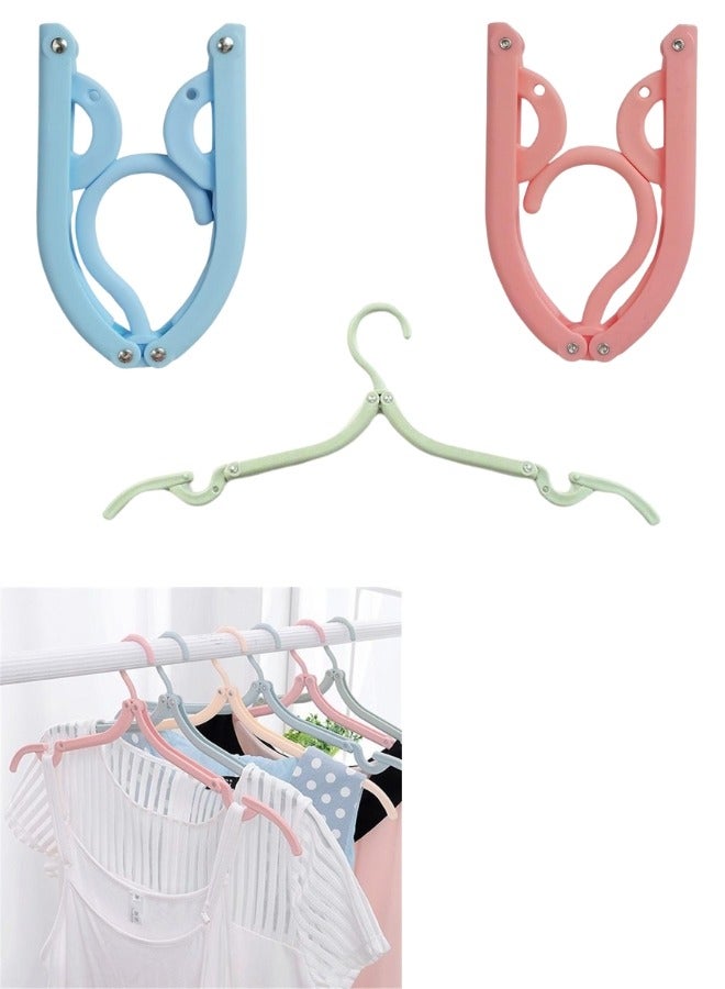 3قطع من شماعات الملابس المحمولة شماعات ملابس بلاستيكية قابلة للطي متعددة الوظائف - Image 1