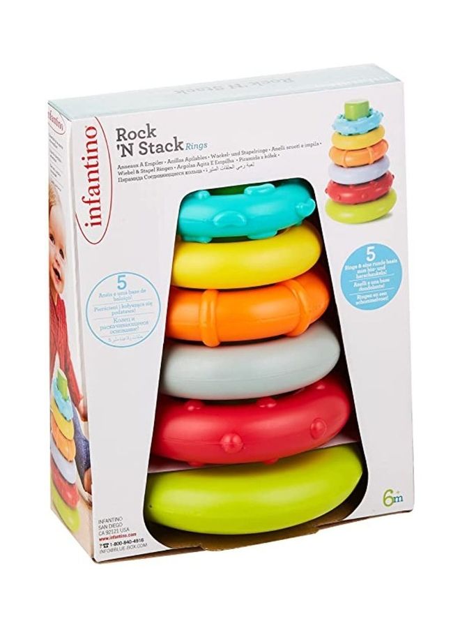 infantino Plastic Rock'N Stack Ring Set - Image 4