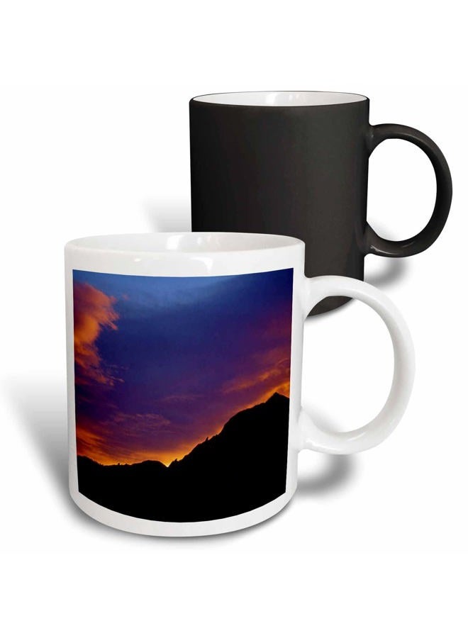 3DROSE mug_26253_3 Colorado Boulder Sunset Over Flatirons Mug, Multicolor, 11 oz - Image 1