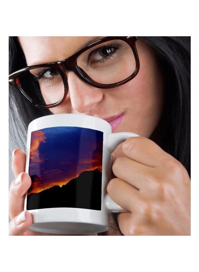 3DROSE mug_26253_3 Colorado Boulder Sunset Over Flatirons Mug, Multicolor, 11 oz - Image 2