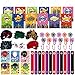 Time4Relax 60Pcs Superhero Party Favor for Kids Birthdays Gifts for BoysGirls and Amazing Friends Action Hero Supplies Spider Decorations Includes Masks Slap Bracelets Bags Stickers Sticky Web - Image 3