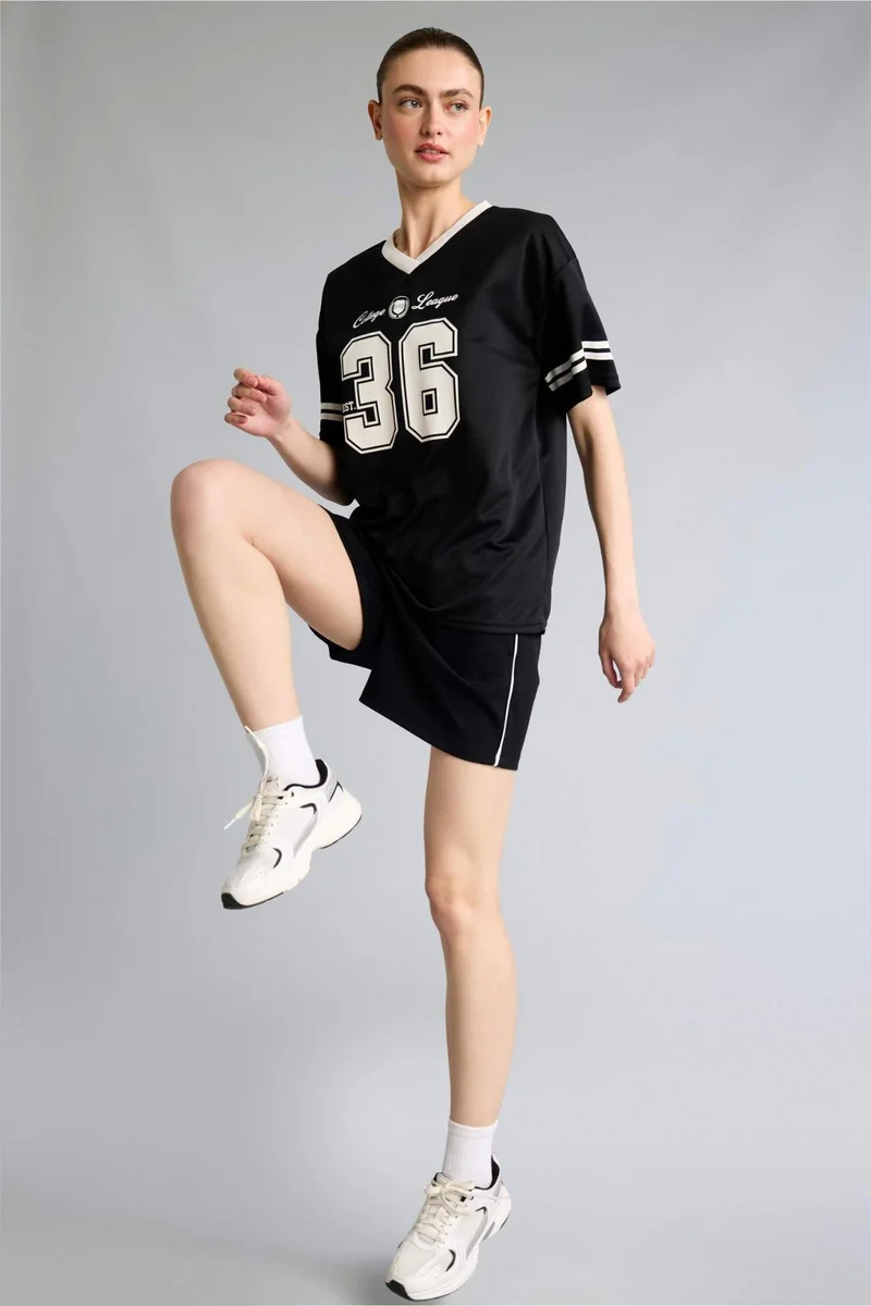 ديفاكتو Standard Fit Sports Short Leg Modal Shorts