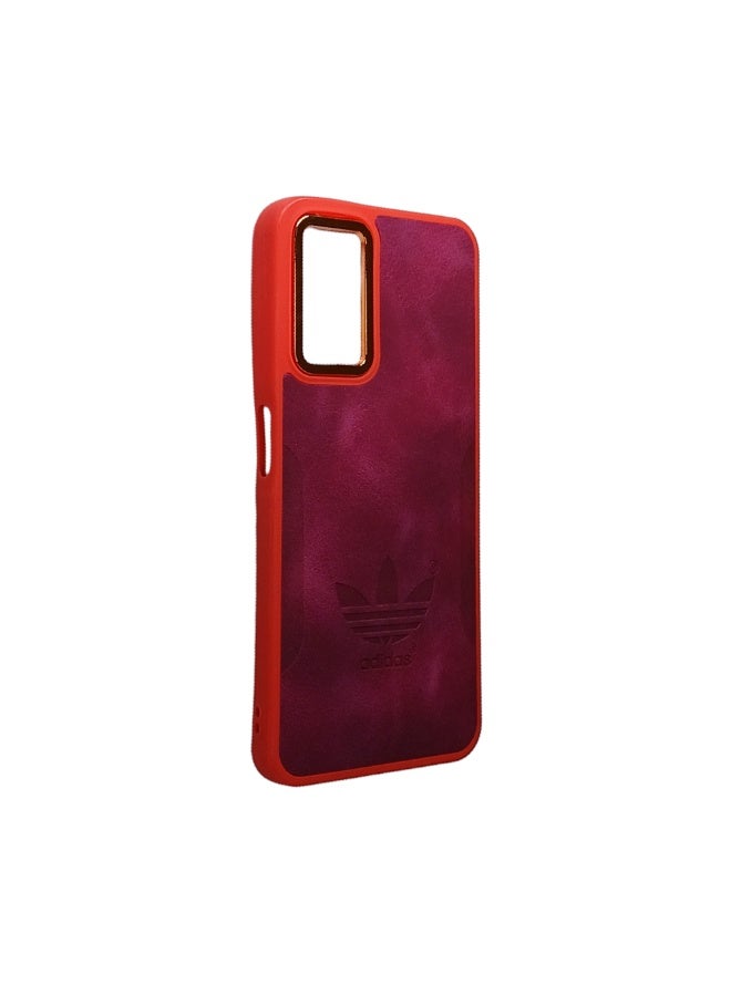 Phone Back Cover leather for Oppo A96 4G red - Image 4