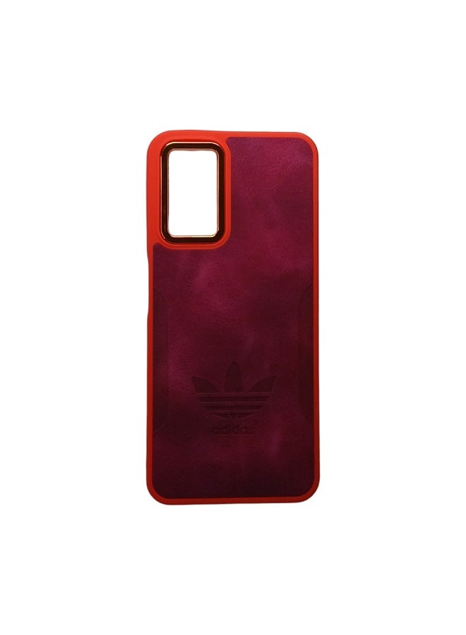 Phone Back Cover leather for Oppo A96 4G red - Image 1