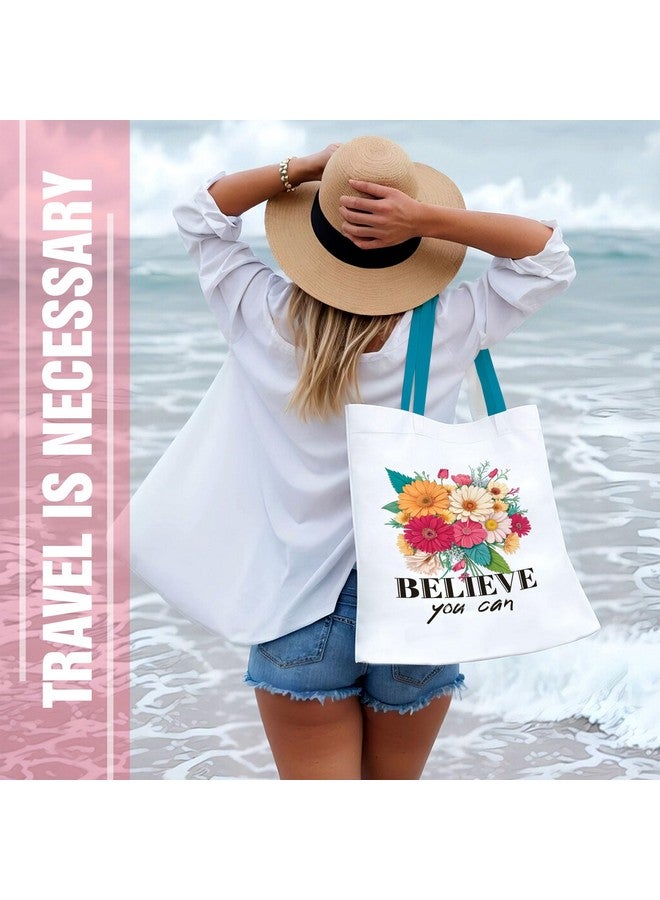 Goelite Motivational Tote Bag For Women With Zipper | Canvas Cloth Totes For Grocery, Shopping, Girls College And Daily Use | Aesthetic Stylist Look Travel Handbag For Multipurpose Use - Image 5