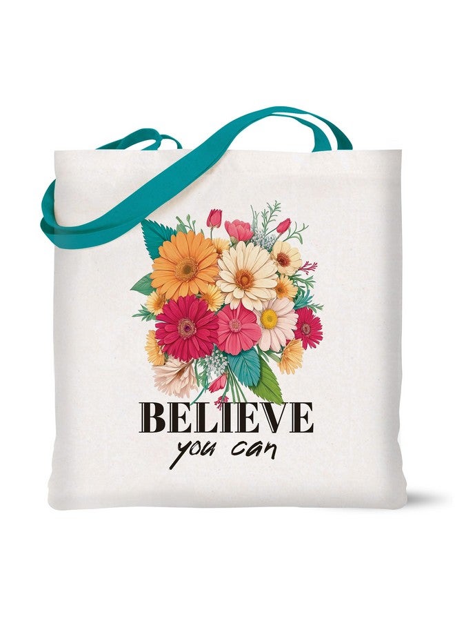 Goelite Motivational Tote Bag For Women With Zipper | Canvas Cloth Totes For Grocery, Shopping, Girls College And Daily Use | Aesthetic Stylist Look Travel Handbag For Multipurpose Use - Image 1