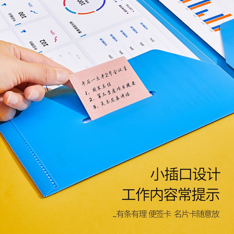Tranbo/Full Standard Fashion Student Test Paper Storage Folder Fashion Light Color Certificate Collection Office Report Folder - Image 4