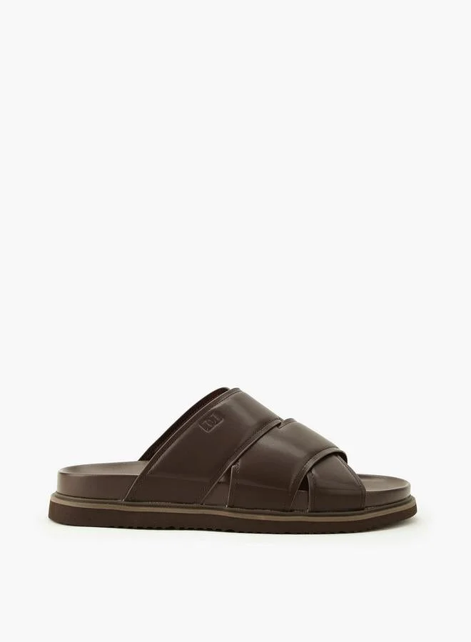 Duchini Men Cross Strap Comfort Sandals