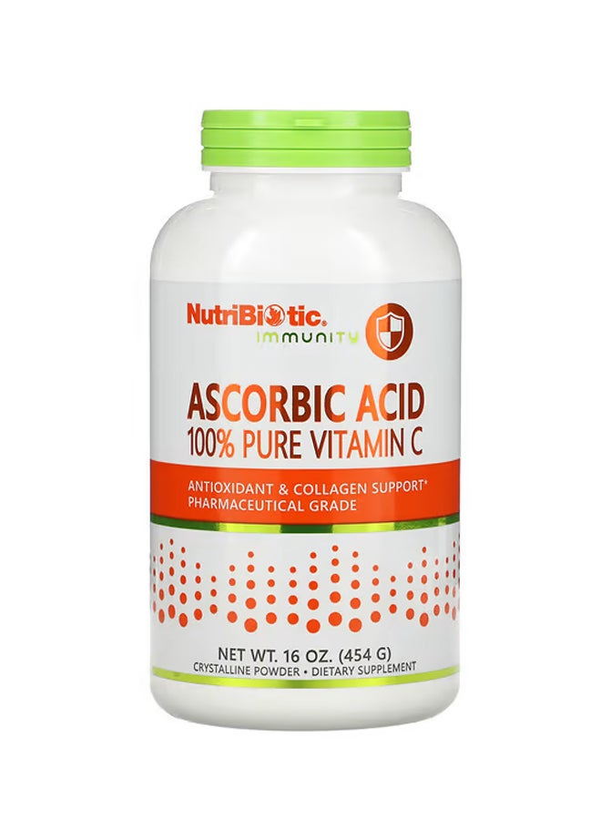 Nutribiotic Immunity Ascorbic Acid 100% Pure Vitamin C Crystalline Powder 16 oz (454 g)