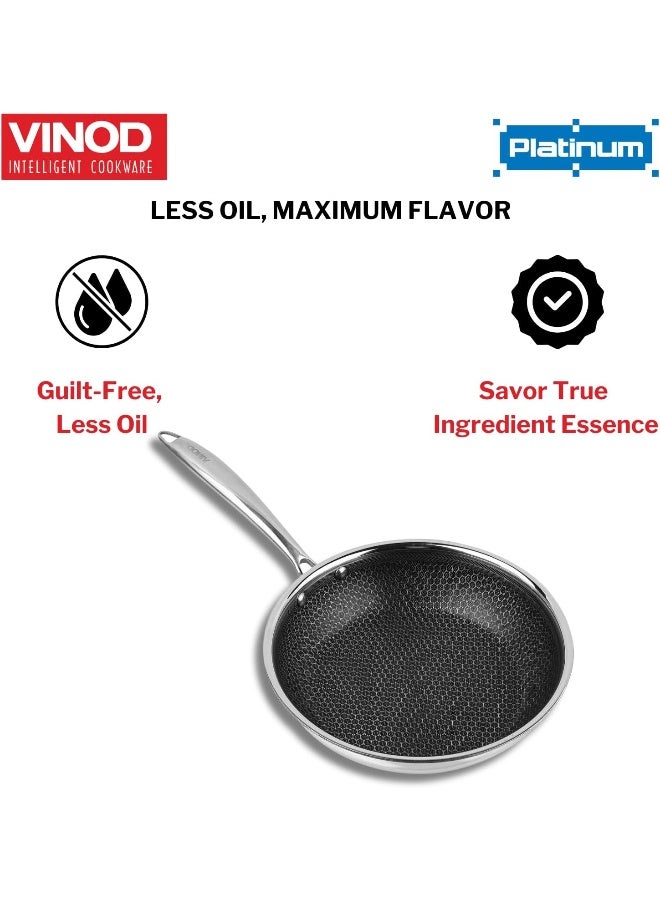 VINOD مقلاة فينود بلاتينيوم ثلاثية الفولاذ المقاوم للصدأ SAS برو - 22 سم (صديقة للحث) - Image 5