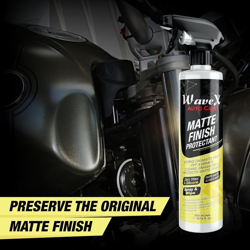 Wavex Matte Finish Protectant Bike Polish (300ml X3) | Matte Polish for Bike that Cleans, Protects and Maintains Showroom Finish of Matte Bikes & Cars (Pack of 3) - Image 2