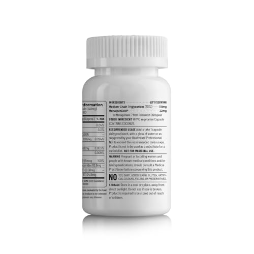 Unived Basics K2-7 | Plant-Based K2-7 as Menaquinone-7 (MenaquinGold) | Bone, Arterial, and Skeletal Muscle Health | 60 Vegan Capsules - Image 3