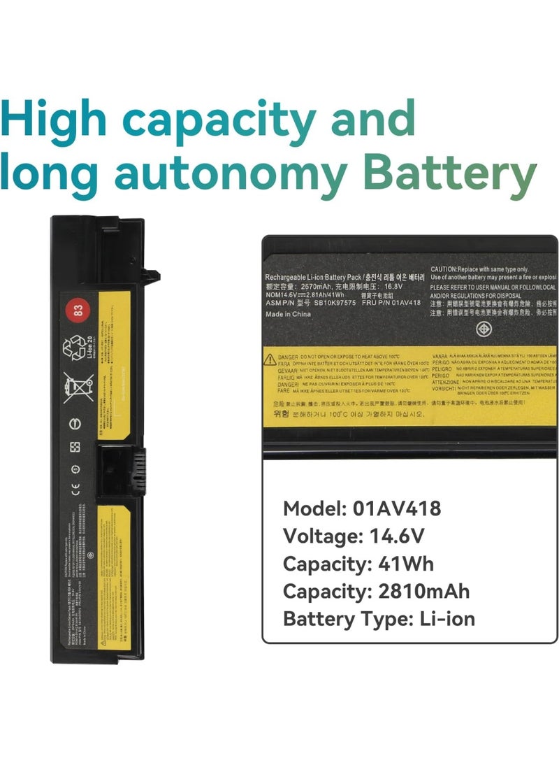 Terabyte 41Wh 01AV418 82 83 Laptop Battery for Lenovo ThinkPad E570 E570C E575 20H5 20H8 20H500B4GE 20H5006VGE 20H6S00000 20H5A02GVN 20H7A001CD 01AV41 4 01AV415 01AV417 SB10K97574 SB10K97575 4X50M33573 - Image 2