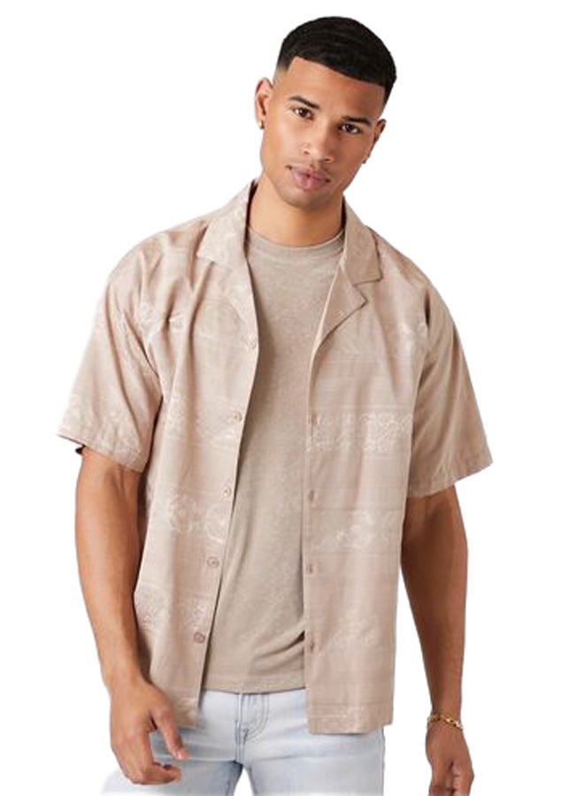 FOREVER 21 Ornate Short-Sleeve Shirt - Image 1