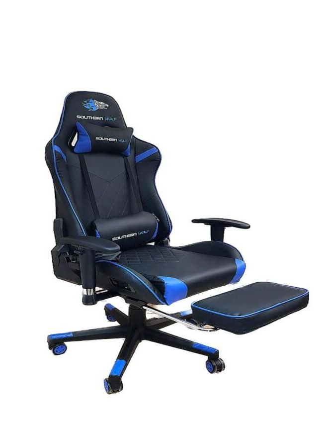 Gaming Chair with Footrest, Ergonomic Swivel Racing Style Adjustable PU Leather Office Chair High Back Computer Desk Chair with Lumbar Support - Image 2