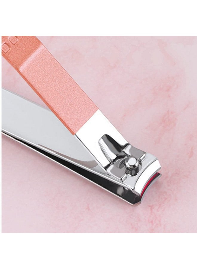 مجموعة مانيكير احترافية لقص الأظافر، أدوات العناية بالباديكير، مجموعة العناية النسائية الاحترافية، مصنوعة من الفولاذ المقاوم للصدأ الفاخر مع حقيبة سفر وردية، مجموعة 16 قطعة هدية رائعة (ذهبي وردي) - Image 5