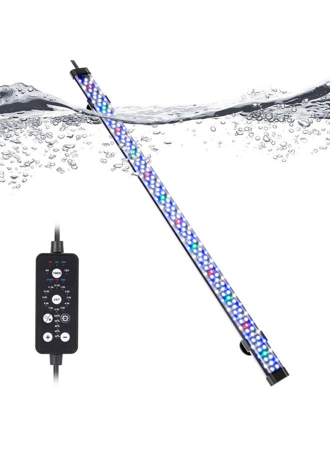 hygger Submersible LED Aquarium Light, 24W 26.8 in 24/7 Mode Fish Tank Light with 5 Rows Beads, with Timer 9 Colors and Adjustable Brightness, Full Spectrum IP68 Waterproof Light for Fish Tank 28-54in - Image 1