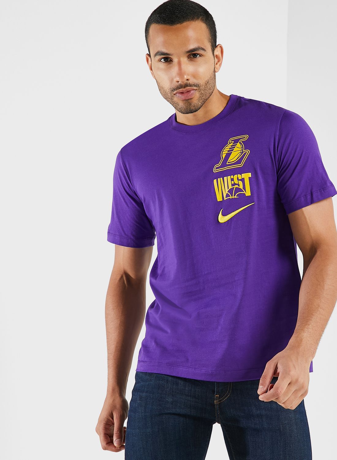 Buy Nike purple Los Angeles Lakers City Edition T-Shirt for Kids in MENA,  Worldwide