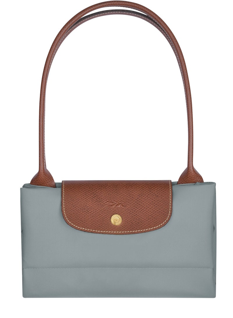 Longchamp LONGCHAMP Short Handle Zipper Snap Closure Canvas and Leather Trim Tote Bag Large Women's - Image 5