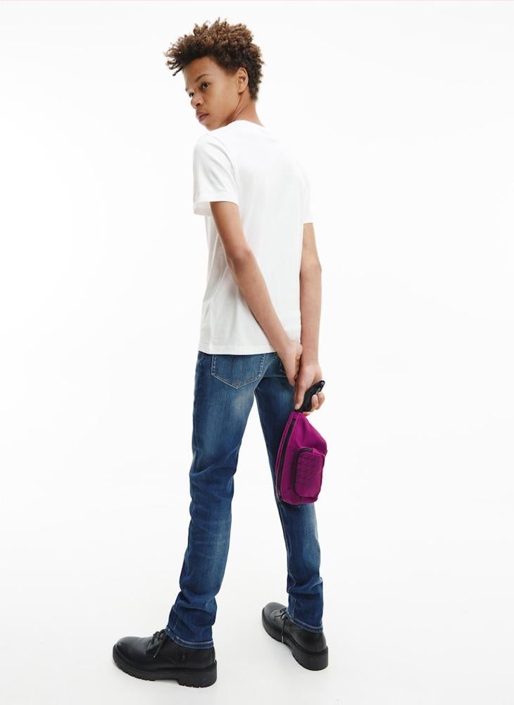 كالفن كلاين جينز تيشيرت أطفال عبوة من قطعتين بنقش شعار الماركة - Image 4