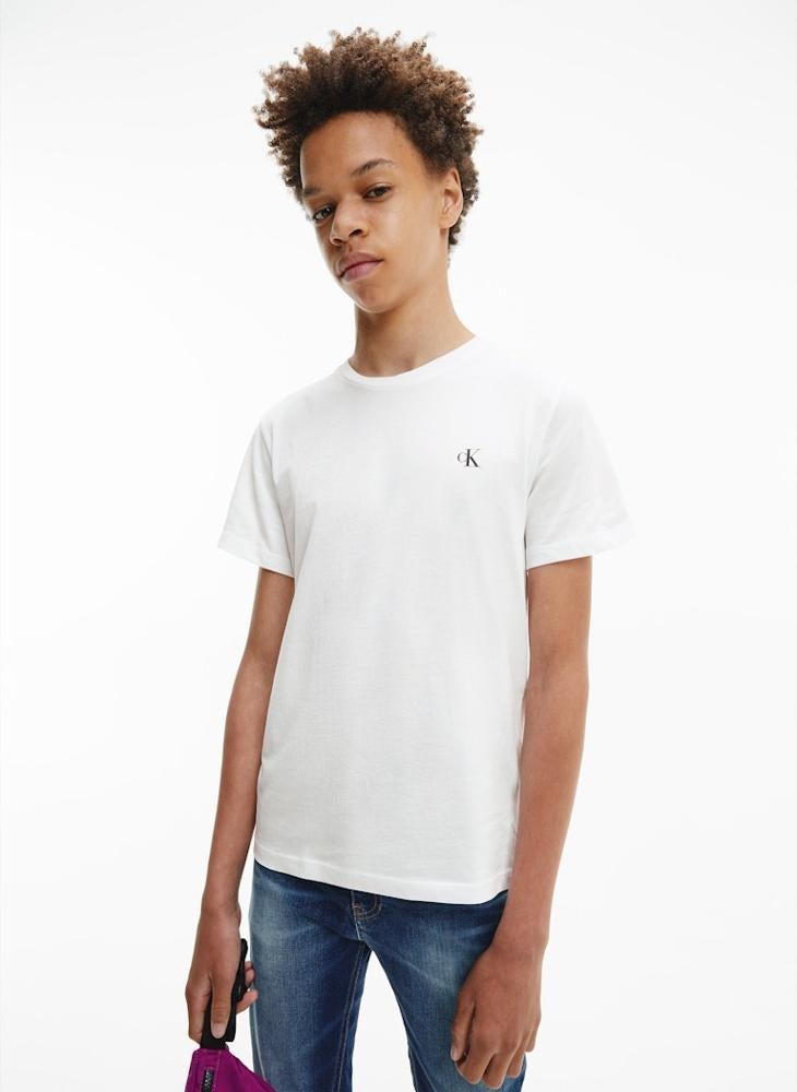 كالفن كلاين جينز تيشيرت أطفال عبوة من قطعتين بنقش شعار الماركة - Image 3