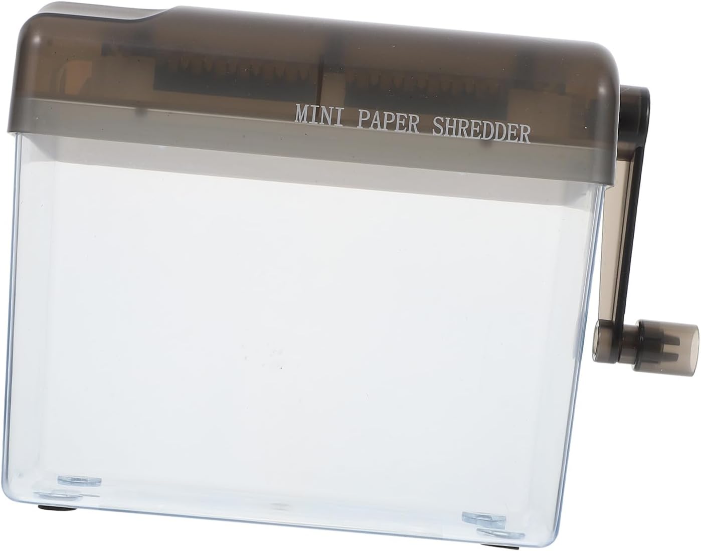 Mini Manual Hand Crank Paper Shredder A6 Desktop Document Cutting Machine for Home Office Paper Strip Cutting