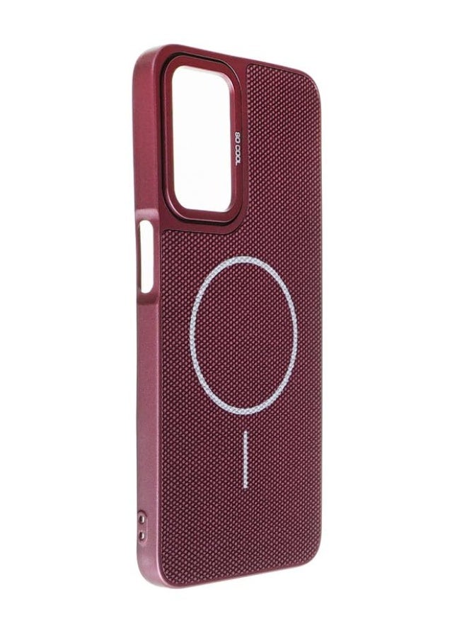 Plastic Back Cover For Oppo A55 5G, Burgundy - Image 2
