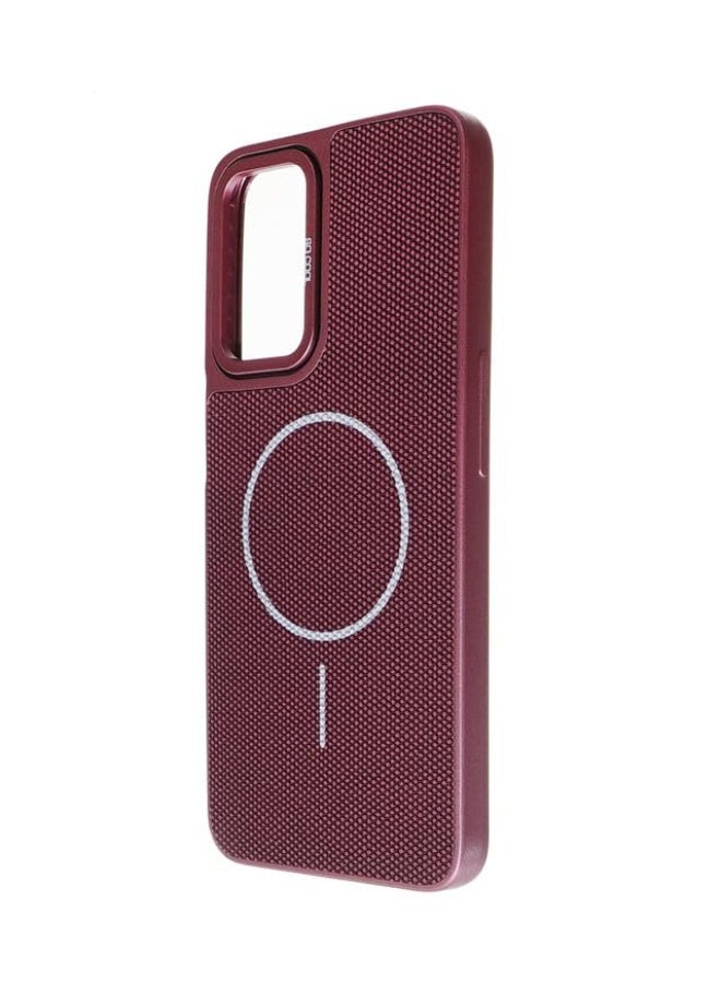 Plastic Back Cover For Oppo A55 5G, Burgundy - Image 3