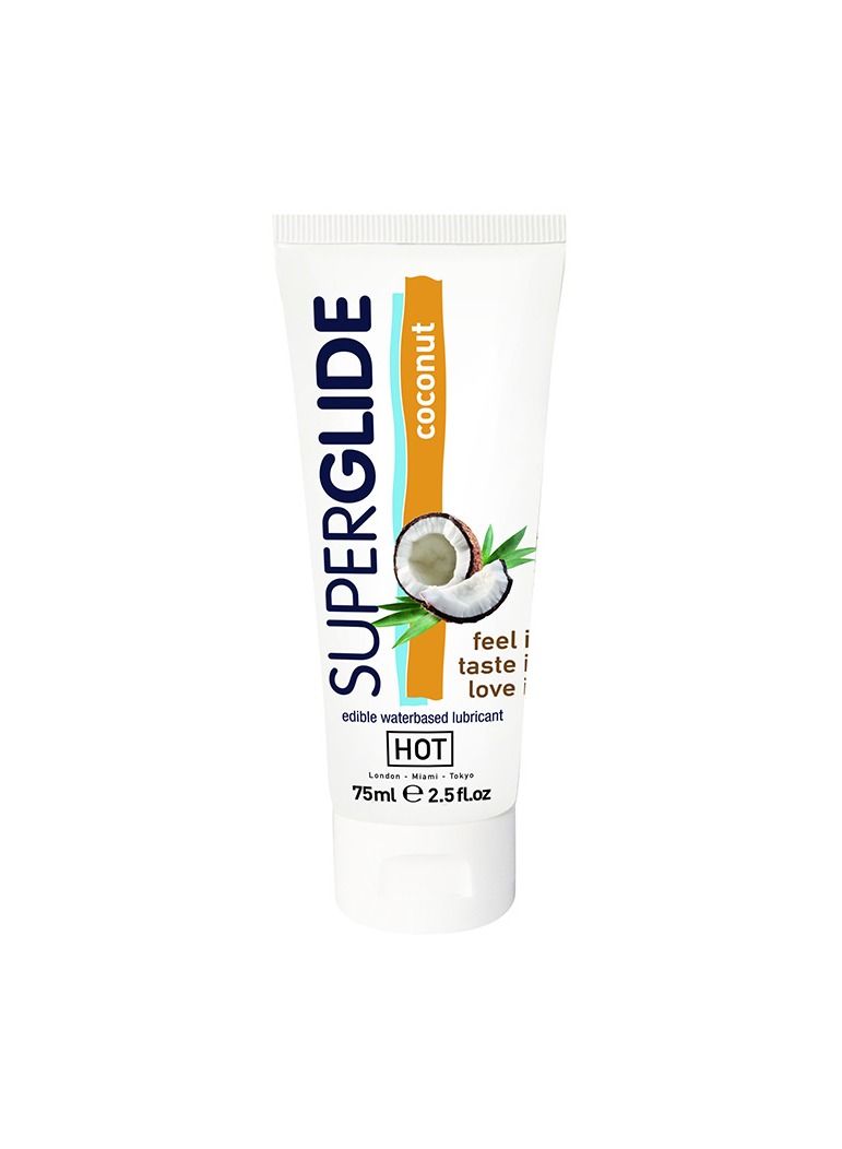 HOT HOT Superglide Edible Lubricant Coconut 75ml - Image 1