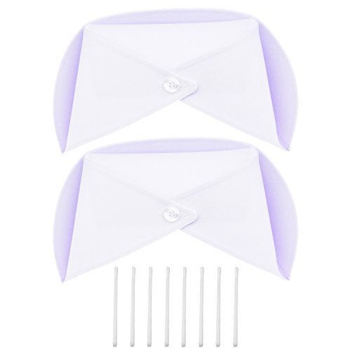 Kasteco 2 Pack White Nurse Hat Headband Nurse Cap Costume and 8 Pins - Image 1