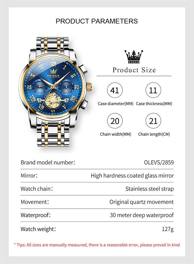 أوليفز ساعات رجاليه ضد للماءساعة رجالية ميكانيكية مقاومة للماء للأعمال - Image 3