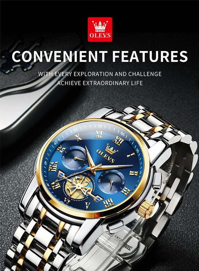 أوليفز ساعات رجاليه ضد للماءساعة رجالية ميكانيكية مقاومة للماء للأعمال - Image 2